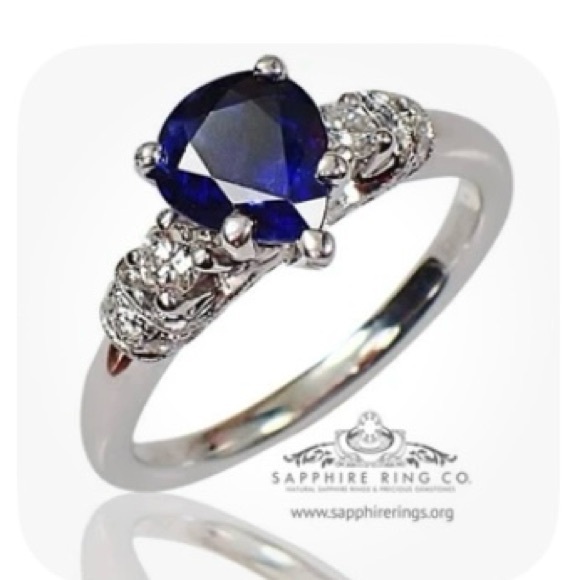 Scott Kay GIA 1.35 carat Sapphire Engagement Right Hand Ring White Gold 14K - Picture 1 of 10